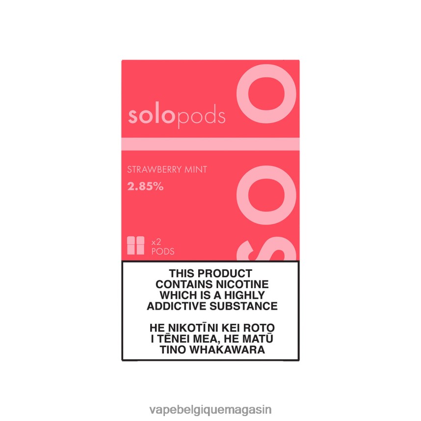 Eliquide Belgique - Solo pack de 2 dosettes de remplacement fraise menthe VVF06660