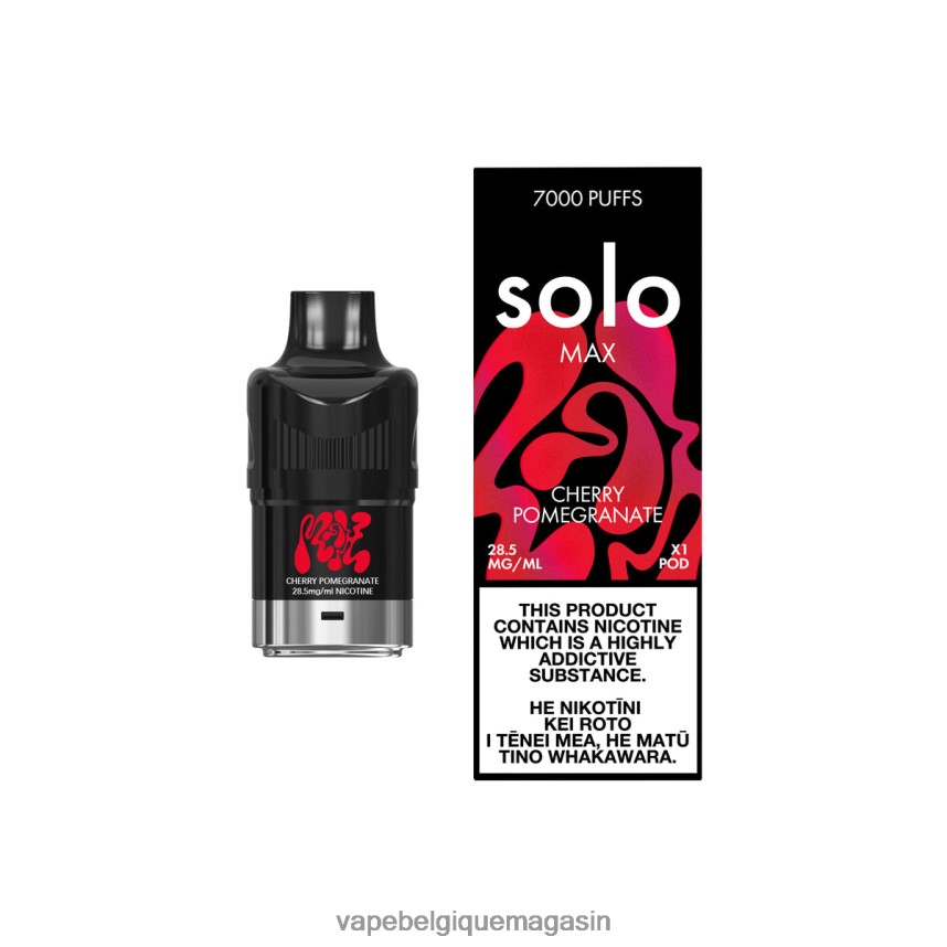 Vape Jetable - Solo MAX cosse grenade cerise VVF06683