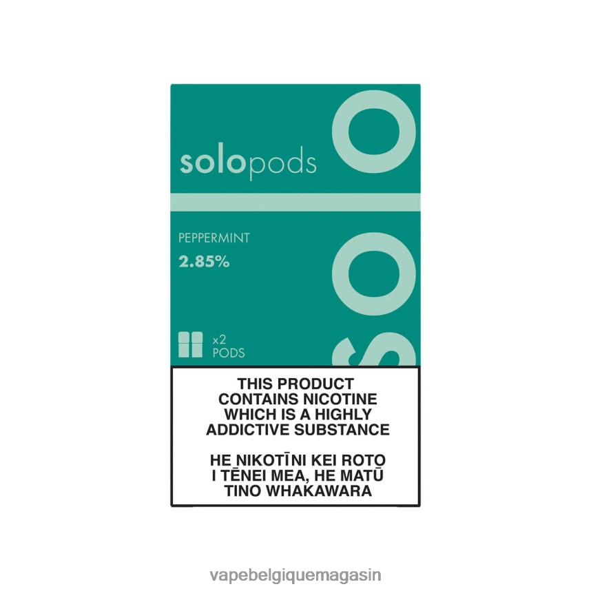 Vape Jetable - Solo pack de 2 dosettes de remplacement menthe poivrée VVF06663