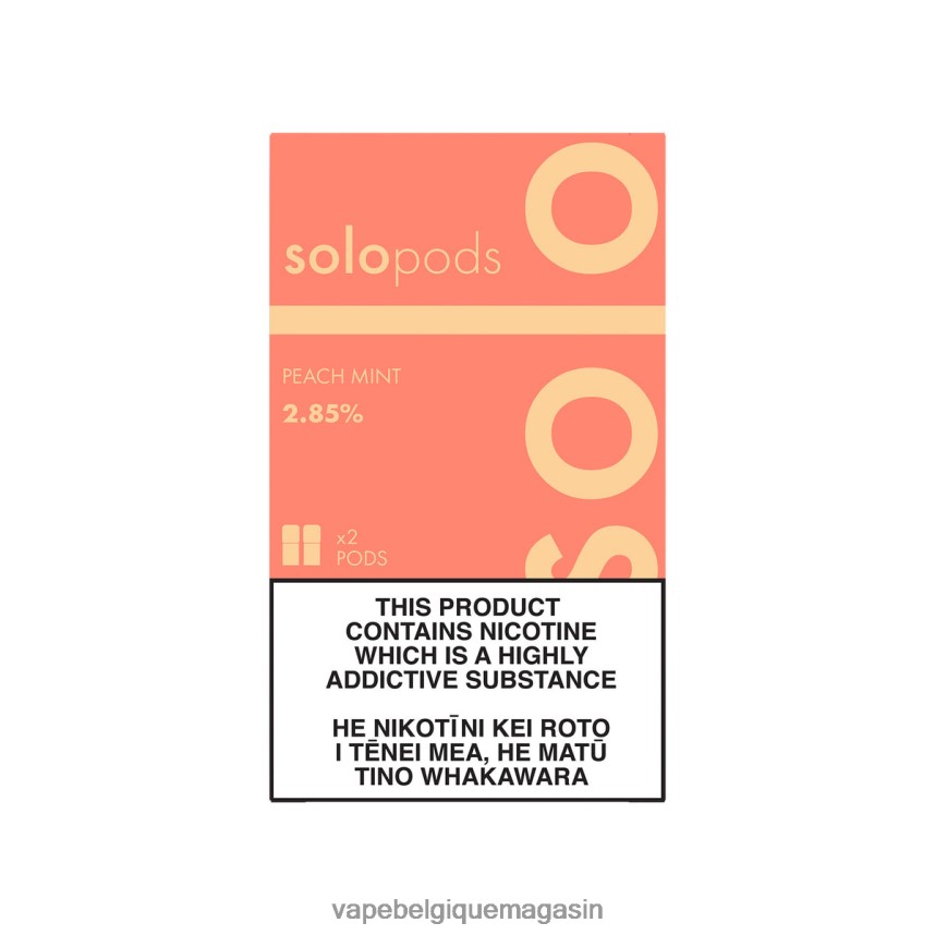 Vape Shop Bruxelles - Solo pack de 2 dosettes de remplacement pêche menthe VVF06657