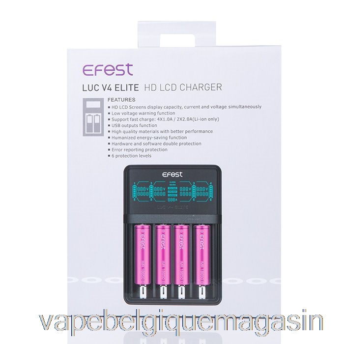 Vape Shop Bruxelles Efest Luc V4 Elite Hd Lcd Chargeur