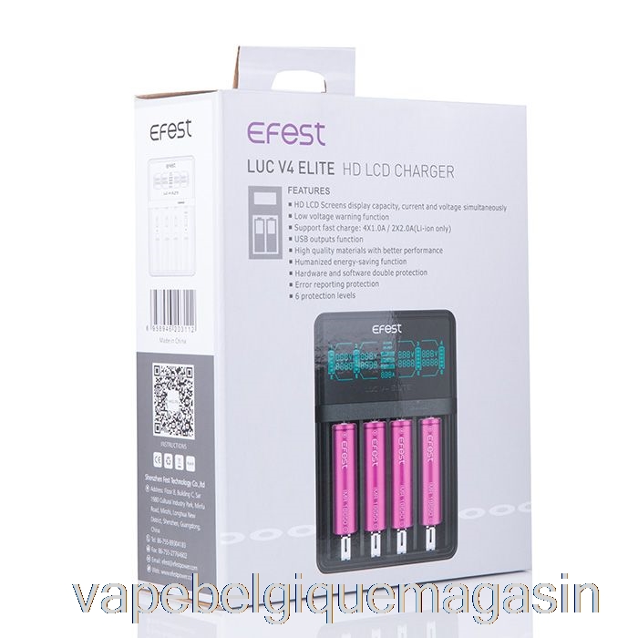 Vape Shop Bruxelles Efest Luc V4 Elite Hd Lcd Chargeur