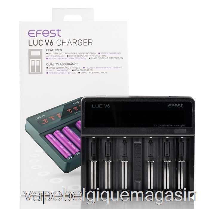 Vape Juice Efest Luc V6 Chargeur Universel Lcd 6 Baies