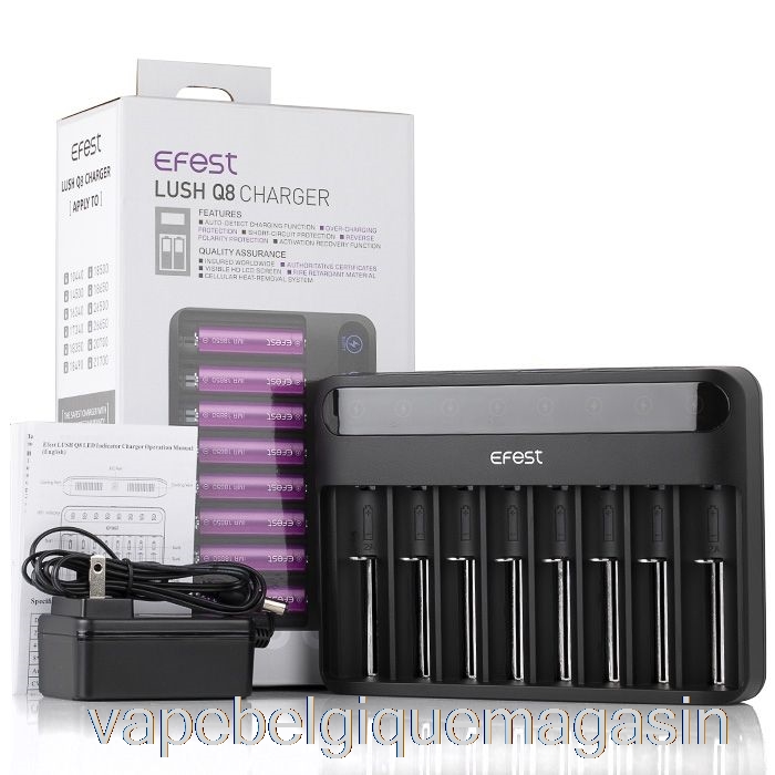 Vape Juice Efest Luxuriant Q8 Chargeur De Batterie Intelligent à 8 Baies