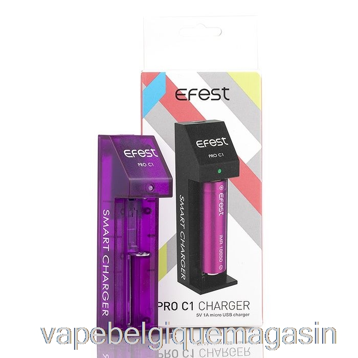 Vape Belgique Efest Pro C1 Chargeur De Batterie Intelligent 1 Baie