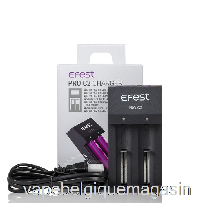 Vape Belgique Efest Pro C2 Chargeur De Batterie Intelligent 2 Baies