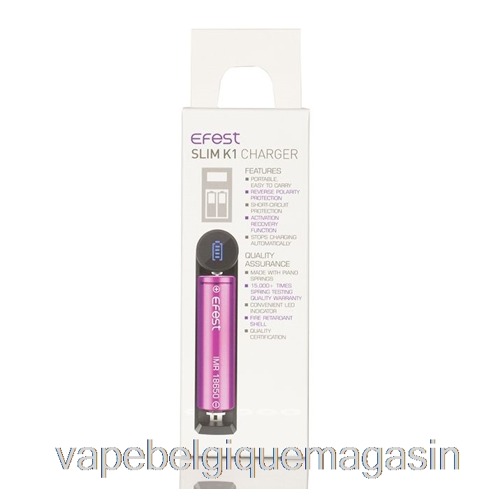 Chargeur De Batterie à Emplacement Unique Vape Juice Efest Slim K1