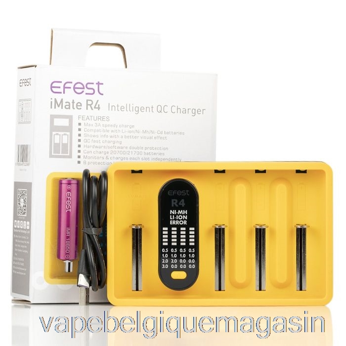 Vape Shop Bruxelles Efest Imate R4 Chargeur Qc Intelligent