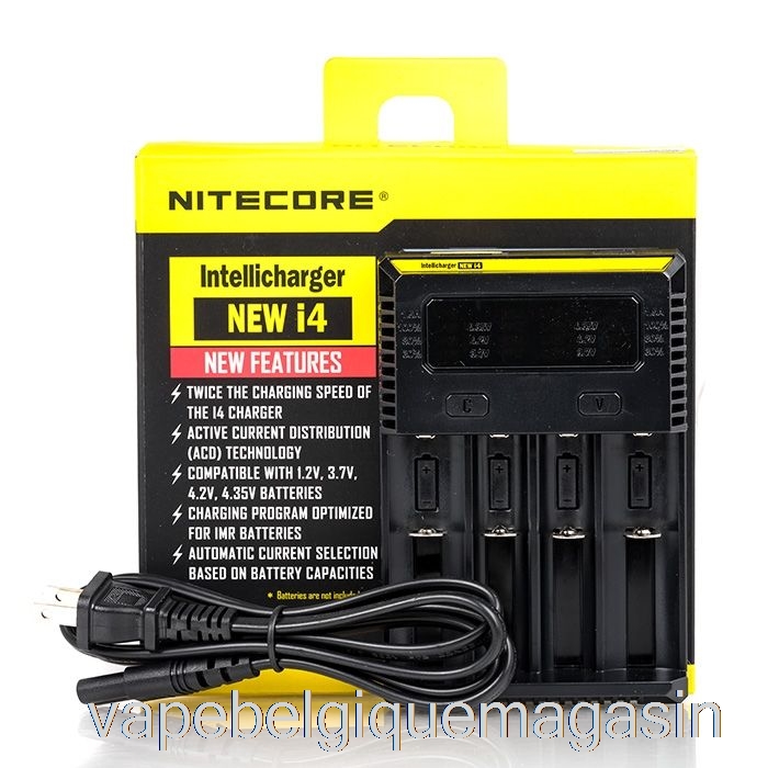 Vape Jetable Nitecore I4 Chargeur De Batterie V2 (4 Baies)