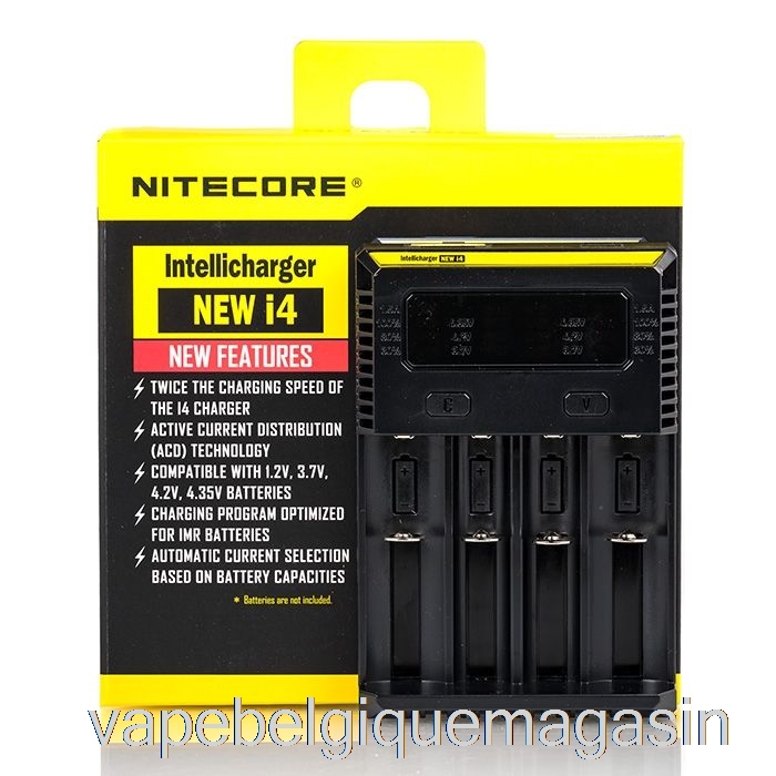 Vape Jetable Nitecore I4 Chargeur De Batterie V2 (4 Baies)