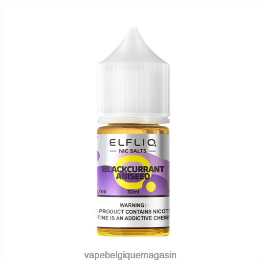 Vape Juice - ELFBAR ELFLIQ nic sel 30ml anisé de cassis TLZ0X69