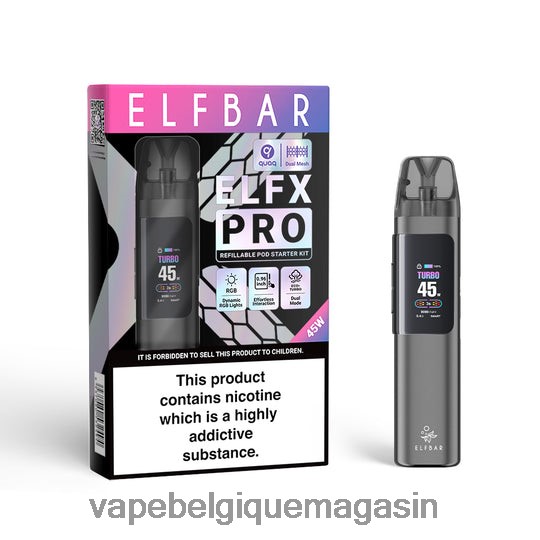 Vape Jetable - ELFBAR ELFX Pro Appareil à pod ouvert gris TLZ0X63