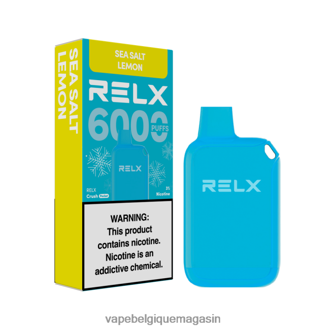 Vape Belgique - RELX Crush Pocket 6000 glacé citron au sel de mer BLBXJX11