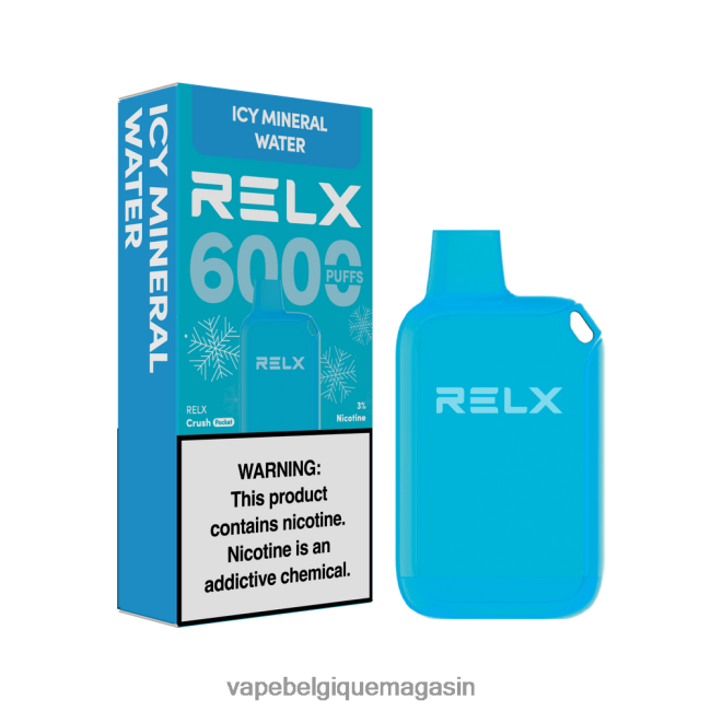 Vape Jetable - RELX Crush Pocket 6000 glacé eau minérale glacée BLBXJX23