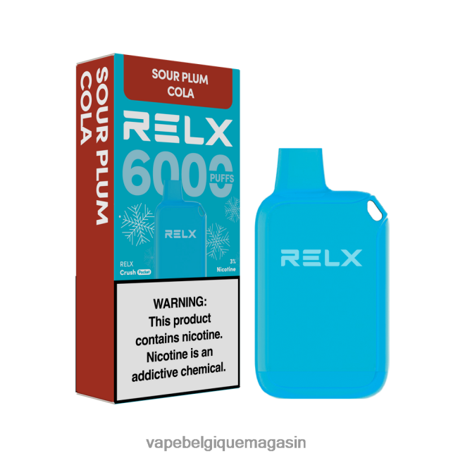Vape Juice - RELX Crush Pocket 6000 glacé cola aux prunes aigre-douces BLBXJX19