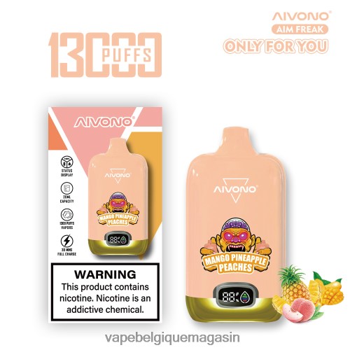 Eliquide Belgique - Aivono AIM FREAK 13000 HZ2D6250 pêches mangue ananas