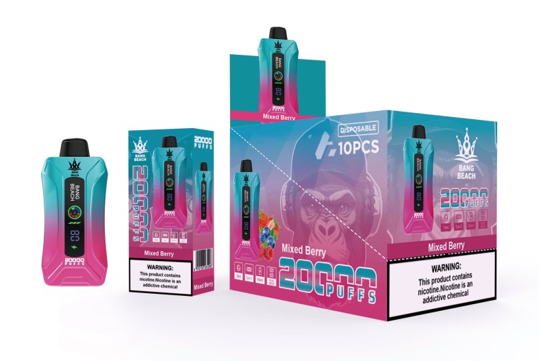 Eliquide Belgique - Bang Beach Vape à écran intelligent de 20 000 bouffées baies mélangées 4V64F85