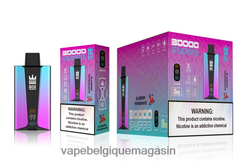Eliquide Belgique - Bang Box Écran intelligent de 30 000 bouffées Pomgerante aux myrtilles 4V64F880