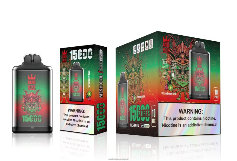Eliquide Belgique - Bang Box s1-15000 bouffées fraise-kiwi 4V64F8100