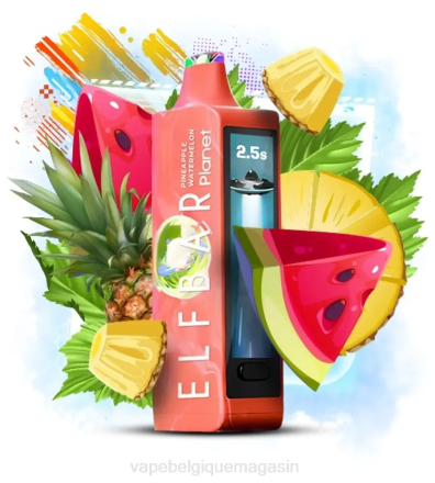Eliquide Belgique - Elf Bar Planet 25000 pastèque à l'ananas PRN225