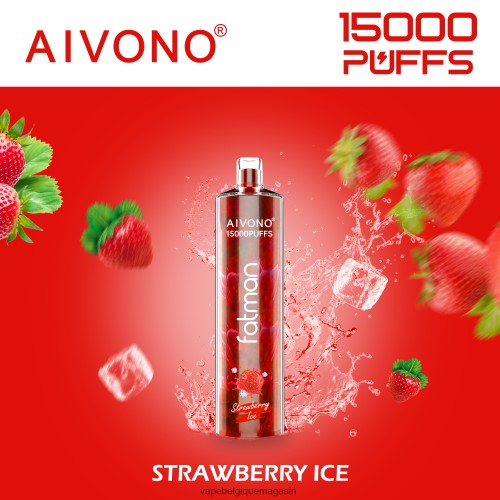 Vape Belgique - Aivono FATMAN 15000 HZ2D611 glace à la fraise