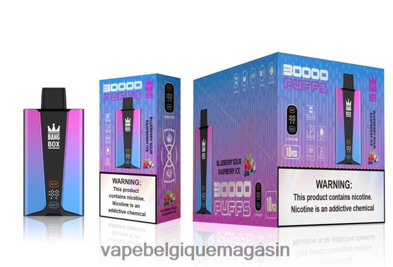 Vape Belgique - Bang Box Écran intelligent de 30 000 bouffées glace à la myrtille et à la framboise 4V64F881