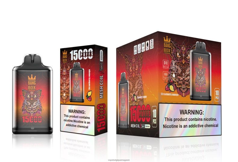 Vape Belgique - Bang Box s1-15000 bouffées mangue fraise 4V64F8101