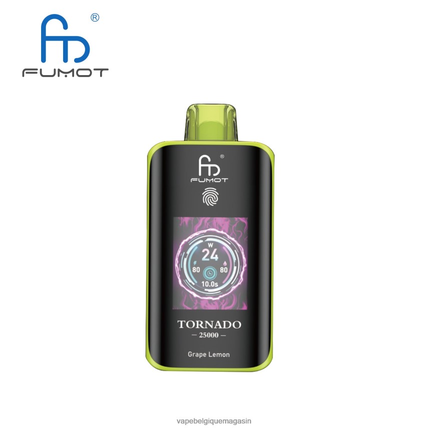 Vape Belgique - Fumot Tornado 25000 vapes jetables raisin citron B664686