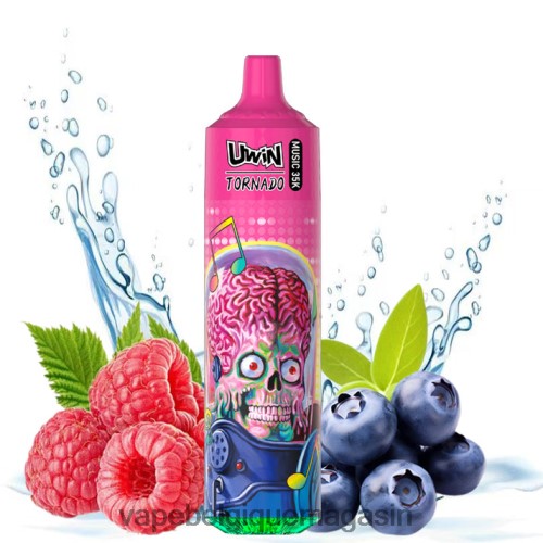 Vape Belgique - UWIN CRYSTAL vape jetable 35k HZ2D6381 myrtille framboise