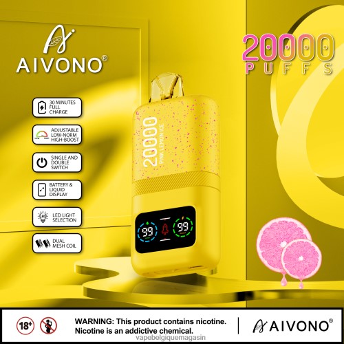 Vape Jetable - Aivono AIM magic 20000 HZ2D683 glace au citron rose