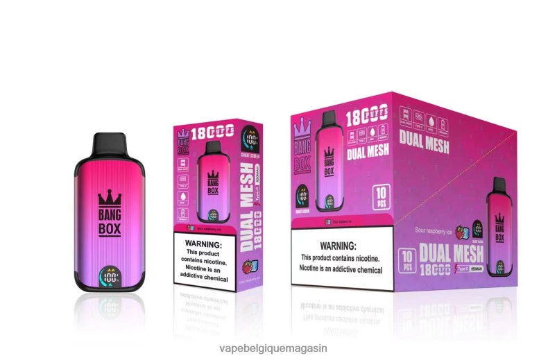 Vape Jetable - Bang Box 18000 bouffées glace à la framboise aigre 4V64F898