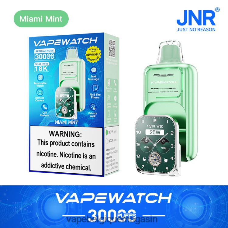 Vape Jetable - JNR montre vape menthe de Miami T26B2D8