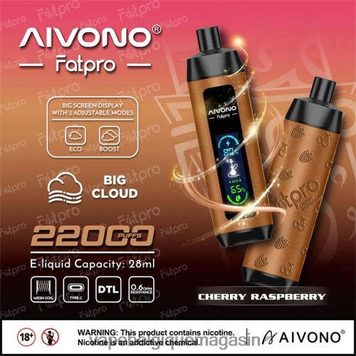 Vape Juice - Aivono Fatpro 22000 HZ2D64 cerise framboise