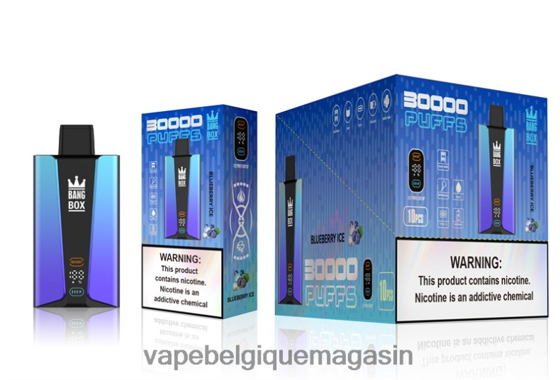 Vape Juice - Bang Box Écran intelligent de 30 000 bouffées glace aux myrtilles 4V64F879