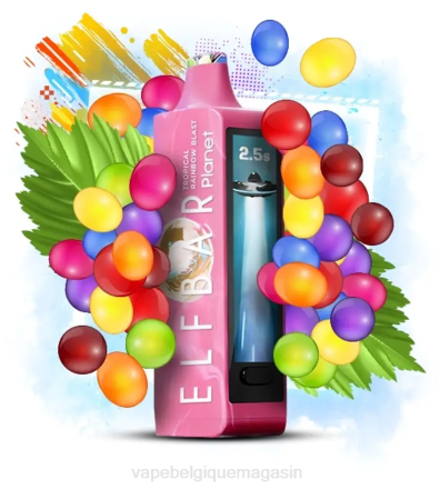 Vape Juice - Elf Bar Planet 25000 explosion arc-en-ciel tropical PRN229