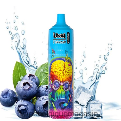 Vape Juice - UWIN CRYSTAL vape jetable 35k HZ2D6384 myrtille sur glace