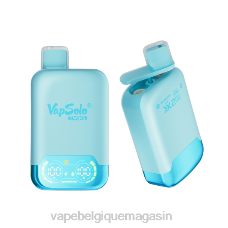 Vape Juice - Vapsolo TWINS vape jetable glace aux myrtilles et cerise pétillante L8DN139