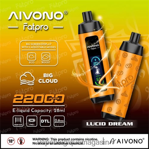 Vape Shop Bruxelles - Aivono Fatpro 22000 HZ2D67 rêve lucide