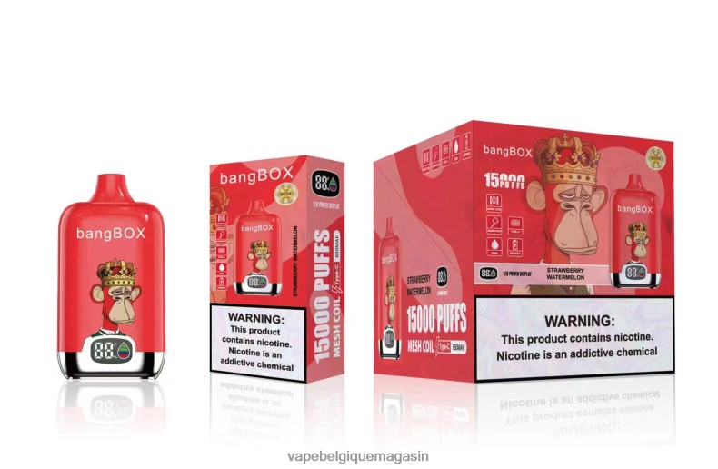 Vape Shop Bruxelles - Bang Box 15000 bouffées pastèque fraise 4V64F847