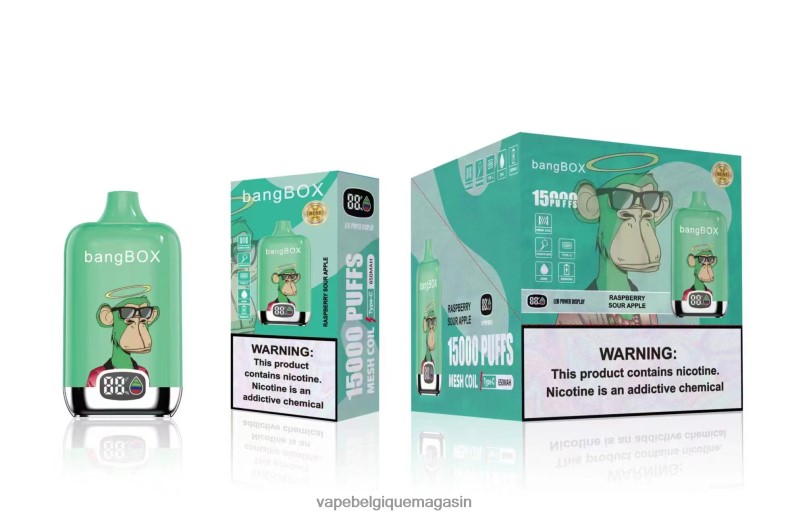 Vape Shop Bruxelles - Bang Box 15000 bouffées pomme aigre-framboise 4V64F842