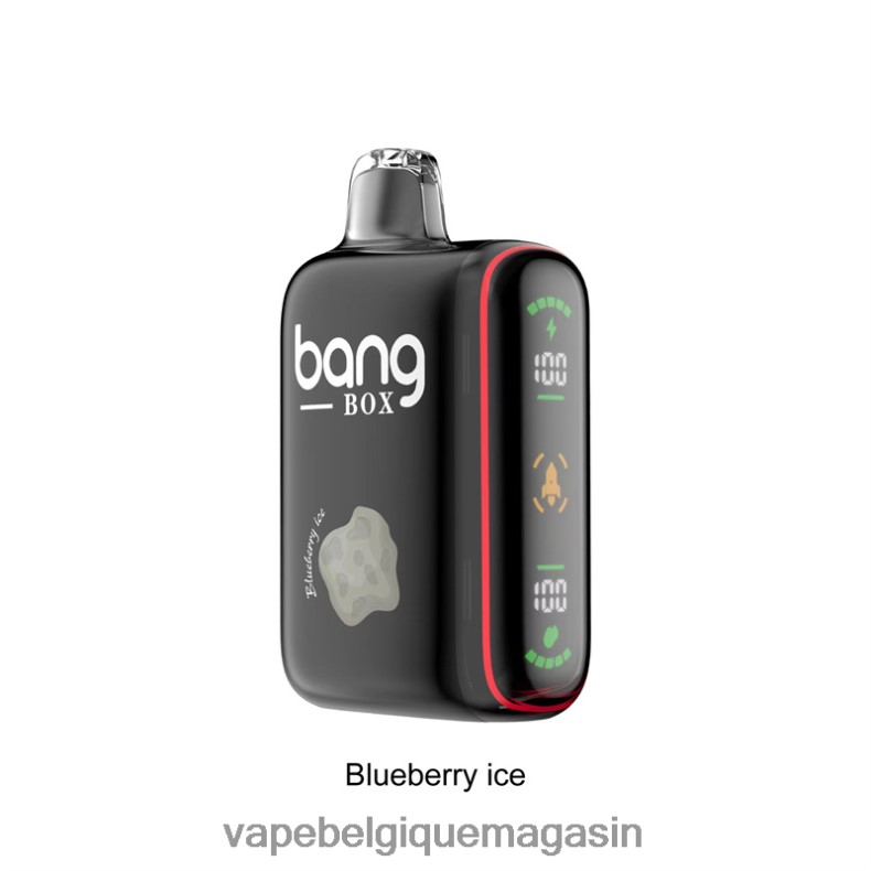 Vape Shop Bruxelles - Bang Box Affichage de puissance intelligent de 9 000 à 18 000 bouffées glace aux myrtilles 4V64F832