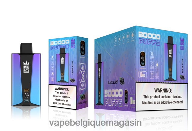 Vape Shop Bruxelles - Bang Box Écran intelligent de 30 000 bouffées éclat noir 4V64F877