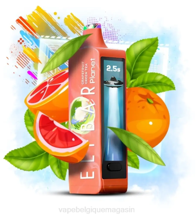 Vape Shop Bruxelles - Elf Bar Planet 25000 thé vert pamplemousse PRN217
