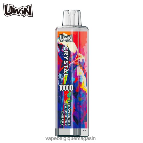 Vape Shop Bruxelles - UWIN CRYSTAL 10000 vapes jetables HZ2D6372 fraise framboise cerise