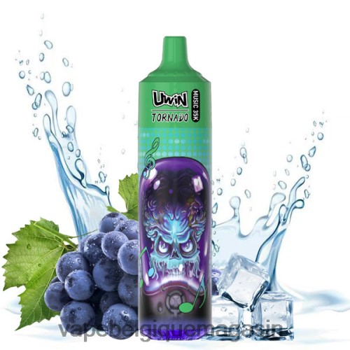 Vape Shop Bruxelles - UWIN CRYSTAL vape jetable 35k HZ2D6382 glace aux raisins