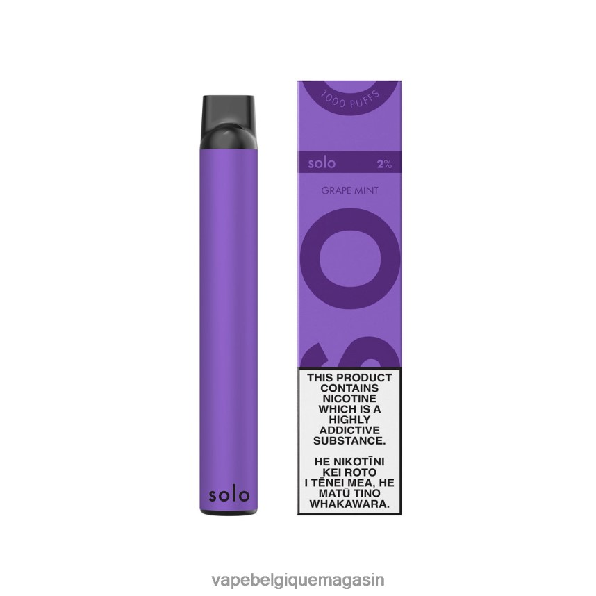 Vape Shop Bruxelles - Solo vape jetable menthe raisin VVF0667