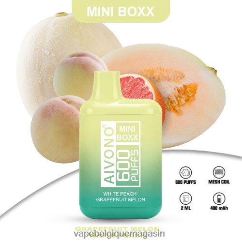 Vape Belgique - Aivono AIM MINI BOXX 600 HZ2D6241 melon pamplemousse pêche blanche