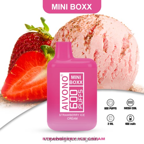 Vape Shop Bruxelles - Aivono AIM MINI BOXX 600 HZ2D6232 glace à la fraise