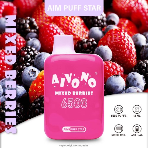 Eliquide Belgique - Aivono AIM PUFF STAR 6500 HZ2D6290 baies mélangées
