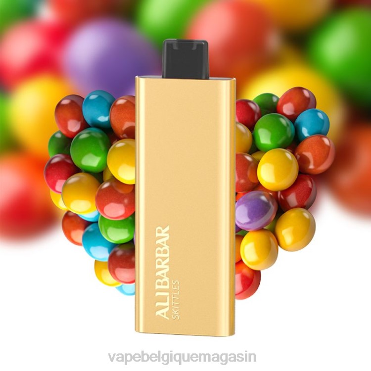 Eliquide Belgique - Alibarbar Pandora 7000 vapes jetables bonbons arc-en-ciel L8DN60